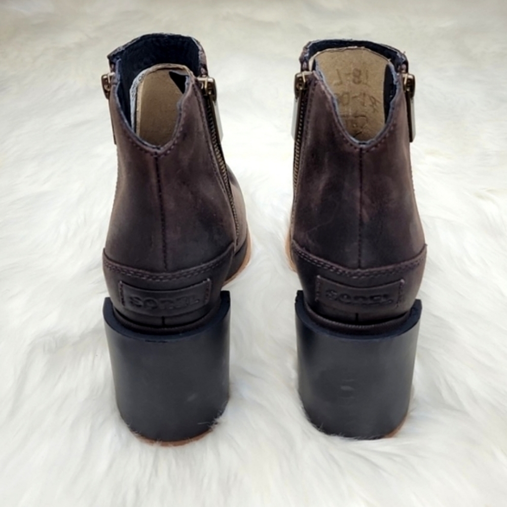 SOREL Blake Bootie Blackened Brown Double Side Zip Boots - Picture 11 of 16
